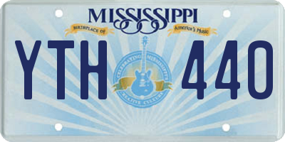 MS license plate YTH440
