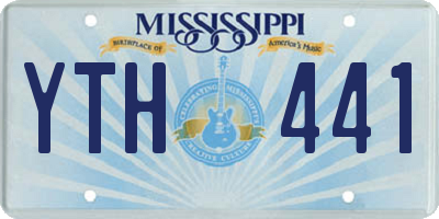 MS license plate YTH441