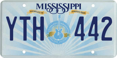 MS license plate YTH442