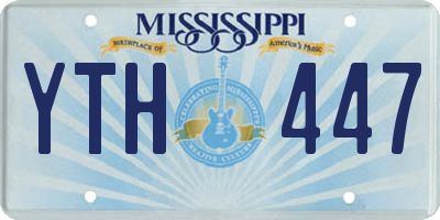 MS license plate YTH447