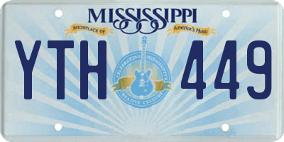 MS license plate YTH449