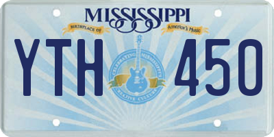 MS license plate YTH450