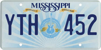 MS license plate YTH452