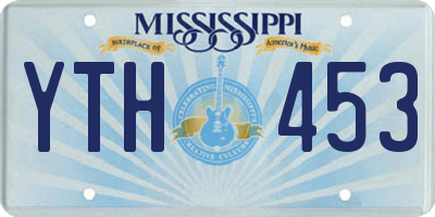 MS license plate YTH453
