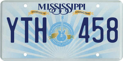 MS license plate YTH458