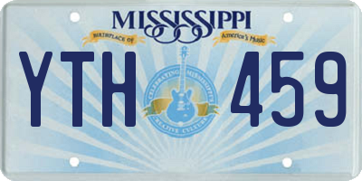 MS license plate YTH459