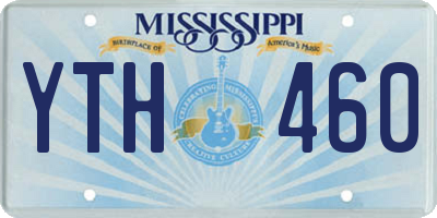 MS license plate YTH460