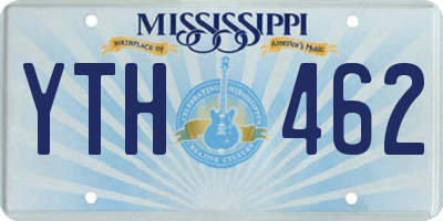 MS license plate YTH462
