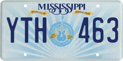 MS license plate YTH463