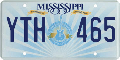 MS license plate YTH465