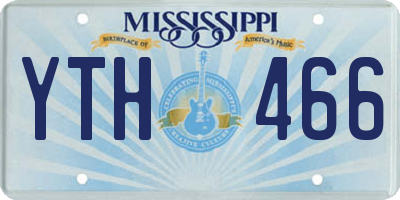 MS license plate YTH466