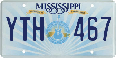 MS license plate YTH467