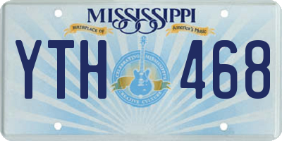 MS license plate YTH468