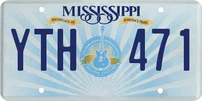 MS license plate YTH471