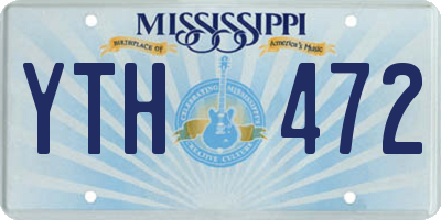 MS license plate YTH472