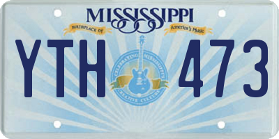 MS license plate YTH473