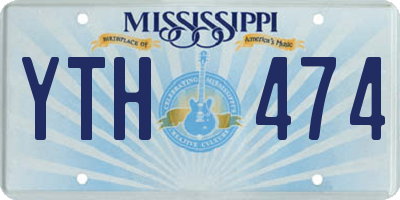 MS license plate YTH474
