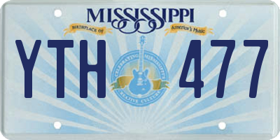 MS license plate YTH477