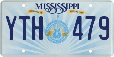 MS license plate YTH479