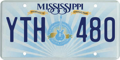 MS license plate YTH480