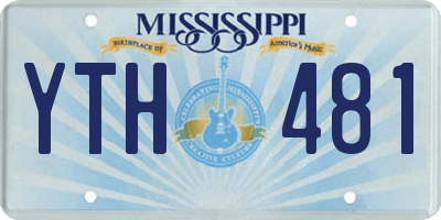 MS license plate YTH481