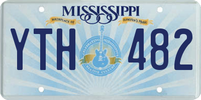 MS license plate YTH482