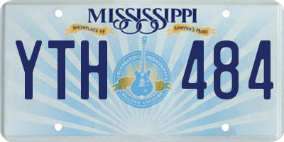 MS license plate YTH484