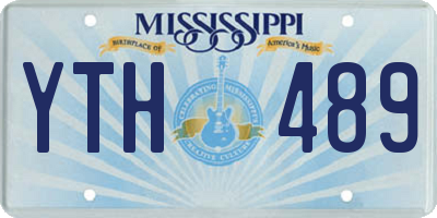 MS license plate YTH489