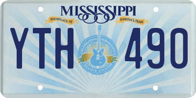 MS license plate YTH490