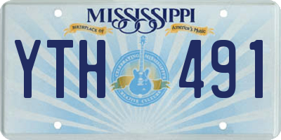 MS license plate YTH491
