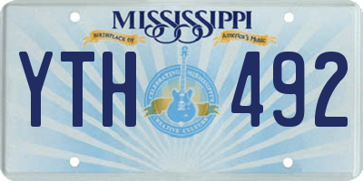 MS license plate YTH492