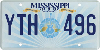 MS license plate YTH496