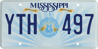 MS license plate YTH497