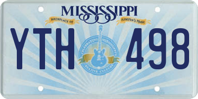 MS license plate YTH498