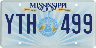 MS license plate YTH499