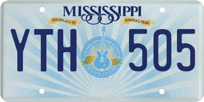 MS license plate YTH505