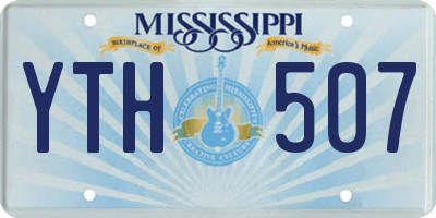 MS license plate YTH507