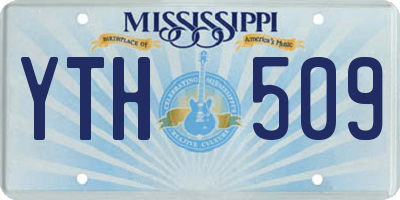 MS license plate YTH509