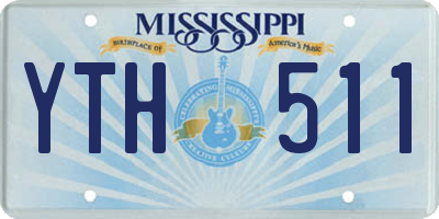 MS license plate YTH511