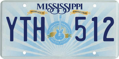 MS license plate YTH512