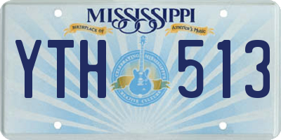 MS license plate YTH513