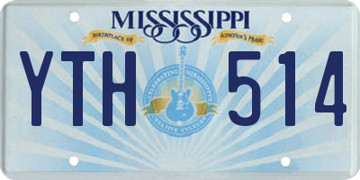 MS license plate YTH514