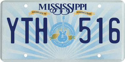 MS license plate YTH516
