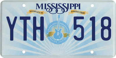 MS license plate YTH518