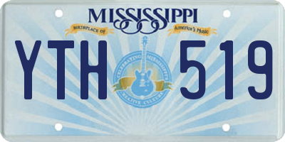 MS license plate YTH519