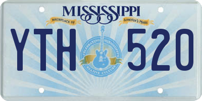 MS license plate YTH520