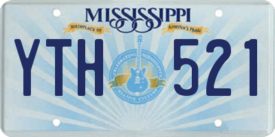 MS license plate YTH521