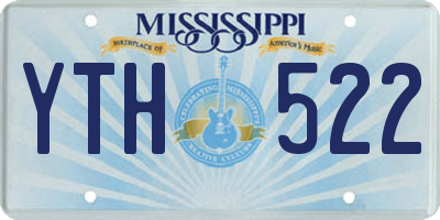 MS license plate YTH522