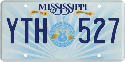 MS license plate YTH527