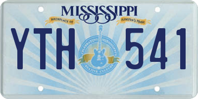 MS license plate YTH541
